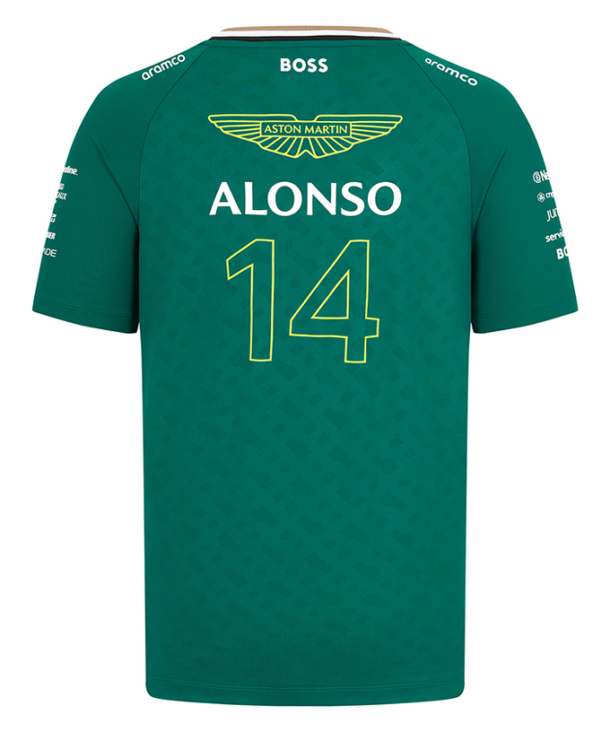 アストンマーチン アラムコ F1チーム フェルナンド・アロンソ Tシャツ 2024拡大画像