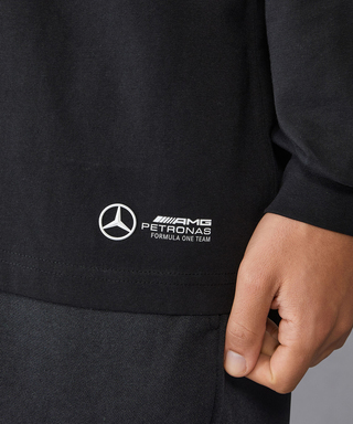メルセデス AMG ペトロナス F1チーム FW ルイス・ハミルトン ロングスリーブTシャツ BK /FN-W