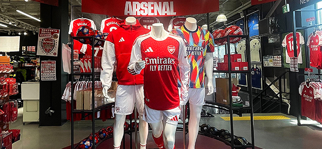 アーセナルFC オフィシャル ショップインショップ