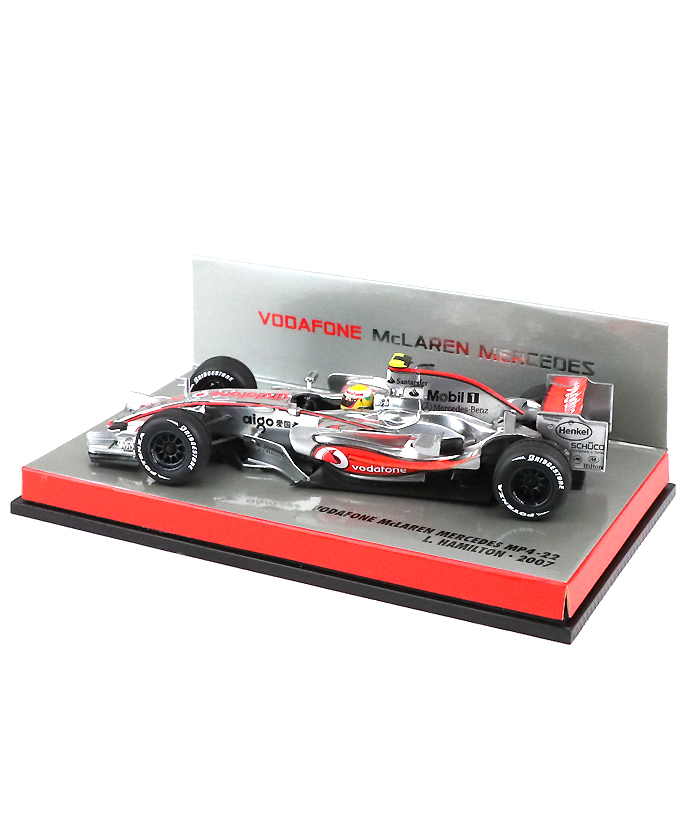 3 / マクラーレン|1/43スケール【海外並行品】マクラーレンチーム別注 ミニチャンプス 1/43スケール ボーダフォン マクラーレン メルセデス  MP4/22 ルイス・ハミルトン 2007年 F1オフィシャルグッズストア EURO SPORTS公式通販