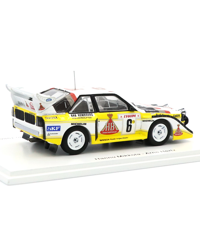 20 / WRC世界ラリー選手権|1/43スケールスパーク 1/43スケール アウディ スポーツ クワトロ S1 E2 NO.6 1986年