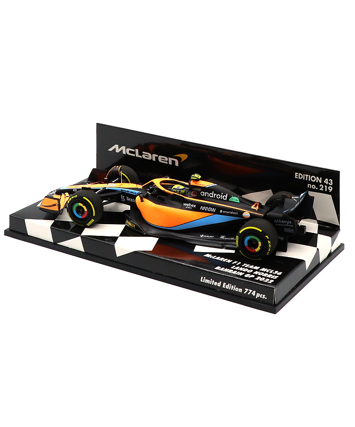 ミニチャンプス 1/43 マクラーレンMCL36 #4 L.ノリス 2022バーレンGP