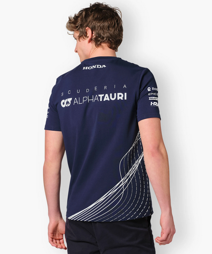 アルファタウリ|Tシャツ・カットソースクーデリア アルファタウリ チーム Tシャツ ネイビー 2023 F1オフィシャルグッズストア EURO  SPORTS公式通販