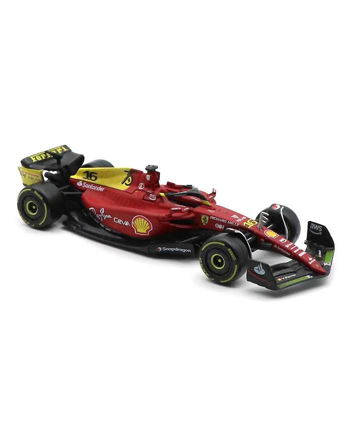  ケース付き ブラゴ 43 スケール 2022 スクーデリア フェラーリ F1-75 #16 シャルル ルクレール 模型 ミニカー ミニチュア モデルカー