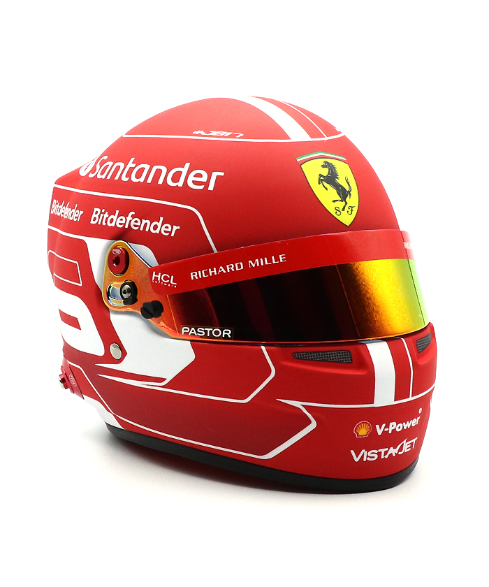 定番 シャルル・ルクレール 直筆サイン入り 1/2 ヘルメット フェラーリ F1