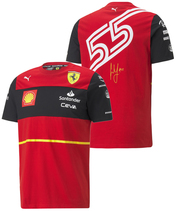 【50％オフセール】PUMA スクーデリア フェラーリ チーム #55 カルロス・サインツ ドライバーTシャツ 2022…