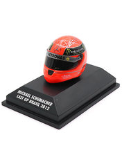 【海外並行品】シューマッハー別注 ミニチャンプス 1/8スケール ミハエル・シューマッハー F1引退記念 ヘルメット 2…