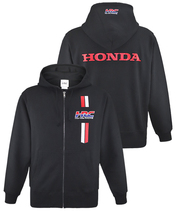 HRC Honda RACING オフィシャル フルジップ フーディー ブラック…