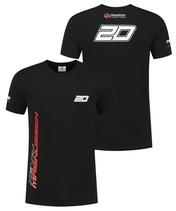 マネーグラム ハース F1 チーム #20 ケビン・マグヌッセン Tシャツ ブラック 2023…