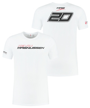 マネーグラム ハース F1 チーム #20 ケビン・マグヌッセン Tシャツ ホワイト 2023…