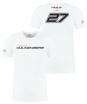 マネーグラム ハース F1 チーム #27 ニコ・ヒュルケンベルグ Tシャツ ホワイト 2023…