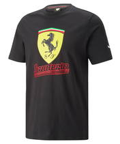 【50％オフセール】PUMA フェラーリ SF レース ヘリテージ ビッグシールド Tシャツ ブラック 23SS / L…