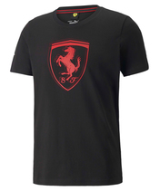 【50％オフセール】PUMA フェラーリ SF レース トーナル ビッグシールド Tシャツ ブラック 22SS / LS…