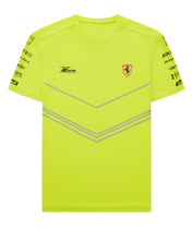フェラーリ ハイパーカー AFコルセ チーム WEC トラック セーフティー Tシャツ イエロー /ferwec…