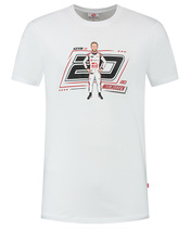マネーグラム ハース F1 チーム #20 ケビン・マグヌッセン グラフィック Tシャツ ホワイト 2023…