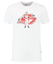 マネーグラム ハース F1 チーム #27 ニコ・ヒュルケンベルグ グラフィック Tシャツ ホワイト 2023…