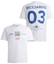VISA CASH APP RB F1 チーム #03 ダニエル・リカルド Tシャツ 2024 ホワイト…