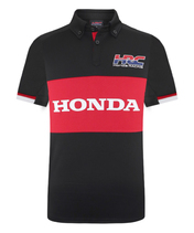 HRC Honda RACING ラグラン ポロシャツ Redline ブラック…