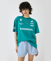 ホンダ MOUSSY HONDA RACING BIG Tシャツ グリーン…