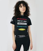ホンダ MOUSSY HONDA RACING TINY Tシャツ ブラック…