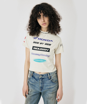 ホンダ MOUSSY HONDA RACING TINY Tシャツ ホワイト…