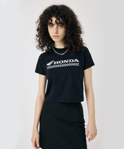 ホンダ MOUSSY HONDA RHINESTONE Tシャツ ブラック…