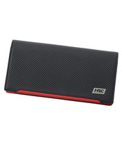 HRC Honda RACING x ノイインテレッセ LF 長財布(小銭入れ付き通しマチ束入) ブラックxレッド…