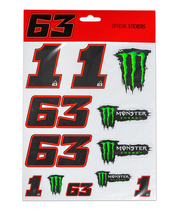 フランチェスコ・バニャイア Monster Energy ラージ ステッカーセット…