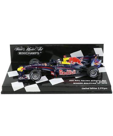 【海外並行品】ミニチャンプス 1/43スケール レッドブルレーシング ルノー RB6 セバスチャン・ベッテル 2010年ブラジルGP優勝/ARB