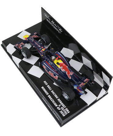 【海外並行品】ミニチャンプス 1/43スケール レッドブルレーシング ルノー RB6 セバスチャン・ベッテル 2010年ブラジルGP優勝/ARB