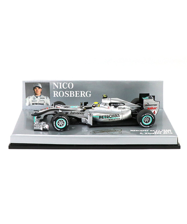 【海外並行品】ミニチャンプス 1/43スケール　メルセデス GP F１チーム W01　ニコ・ロズベルグ　2010年