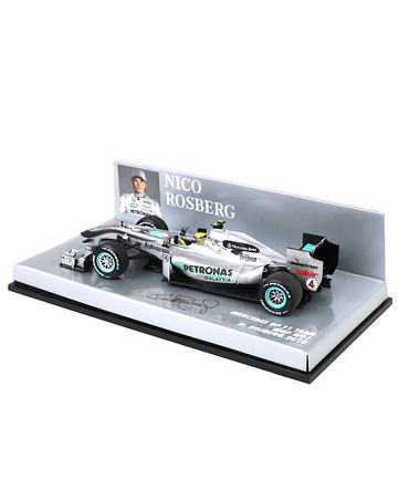 【海外並行品】ミニチャンプス 1/43スケール　メルセデス GP F１チーム W01　ニコ・ロズベルグ　2010年