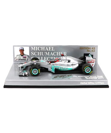 【海外並行品】ミニチャンプス 1/43スケール メルセデス GP F1チーム ミハエル・シューマッハー  2011年ショーカー #43