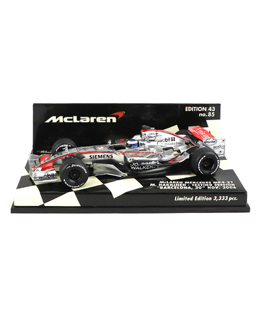 【海外並行品】ミニチャンプス 1/43スケール マクラーレン メルセデス MP4/21 ミカ・ハッキネン 2006年バルセロナ テスト