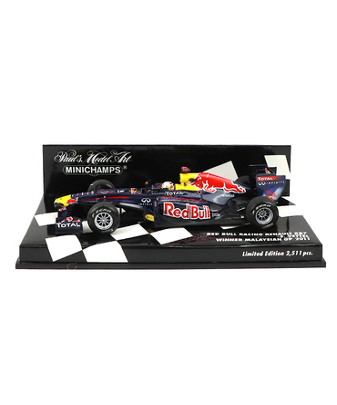 【海外並行品】ミニチャンプス 1/43スケール レッドブル レーシング ルノー RB7 セバスチャン・ベッテル 2011年マレーシアGP優勝