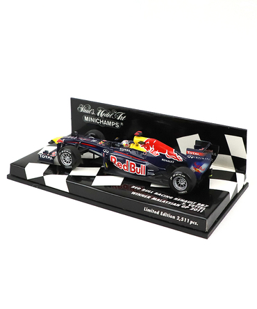 【海外並行品】ミニチャンプス 1/43スケール レッドブル レーシング ルノー RB7 セバスチャン・ベッテル 2011年マレーシアGP優勝