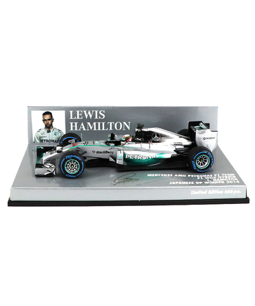 【海外並行品】ミニチャンプス 1/43スケール メルセデス AMG ペトロナス F１チーム W05 ハイブリッド ルイス・ハミルトン 2014年日本GP優勝