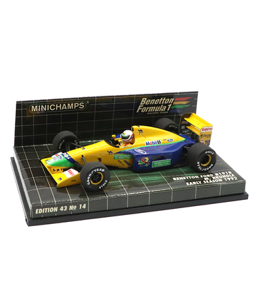 【海外並行品】ミニチャンプス 1/43スケール ベネトン フォード B191B マーティン・ブランドル 1992年 アーリーシーズン