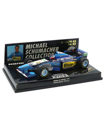 【海外並行品】ミニチャンプス 1/43スケール ベネトン ルノー B195 ミハエル・シューマッハー 1995年 ヨーロッパGP 優勝 No.22