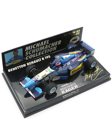 【海外並行品】ミニチャンプス 1/43スケール ベネトン ルノー B195 ミハエル・シューマッハー 1995年 ヨーロッパGP 優勝 No.22