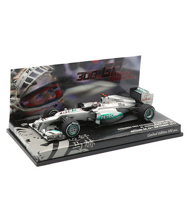 【海外並行品】シューマッハー別注 ミニチャンプス 1/43スケール メルセデス AMG ペトロナス W03 ミハエル・シューマッハー F1参戦300戦記念GP 2012年ベルギーGP