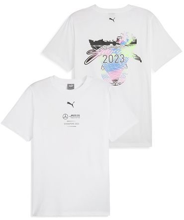 PUMA メルセデス AMG ペトロナス F1 チーム シンガポールGP スペシャル エディション Tシャツ ホワイト/LS-W