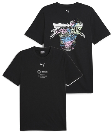 PUMA メルセデス AMG ペトロナス F1 チーム シンガポールGP スペシャル エディション Tシャツ ブラック /LS-W