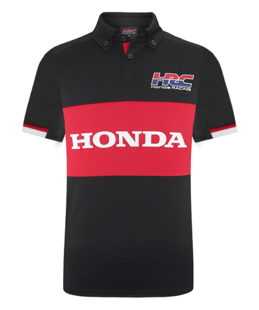 HRC Honda RACING ラグラン ポロシャツ Redline ブラック