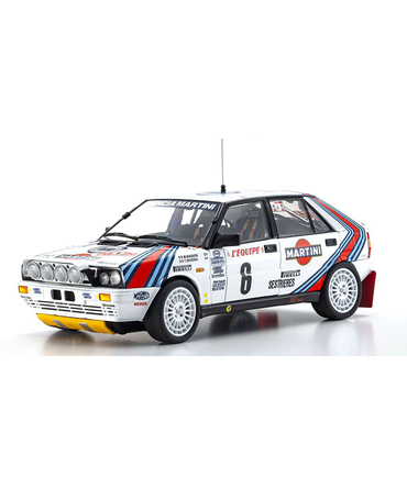 【30%オフセール】京商 1/18スケール ランチア デルタ HF 4WD No.6 チームランチア マルティニ 1987年 モンテカルロ ラリー /msl