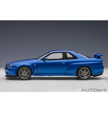 オートアート 1/18スケール 日産 スカイライン GT-R （R34） Vスペック II （ベイサイドブルー）/msl