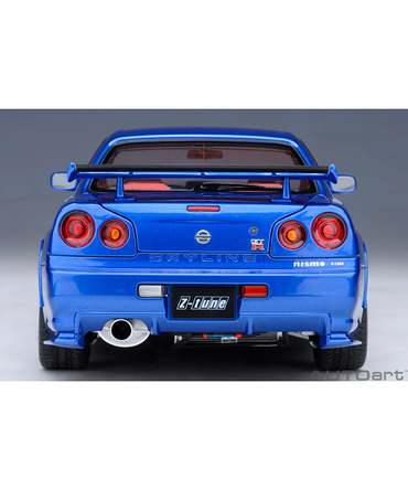オートアート 1/18スケール ニスモ R34 GT-R Z-tune （ベイサイドブルー）/msl