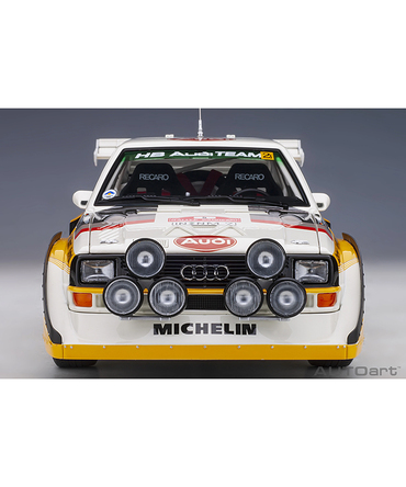 オートアート 1/18スケール アウディ スポーツクワトロ S1 WRC 1985 #5 （ロール／ガイストドルファー） サンレモ・ラリー優勝 /msl