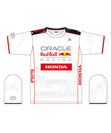 オラクル レッドブル レーシング 日本限定 ホンダ コラボ Tシャツ ホワイト 2025 /FN-W/ARB/JPL