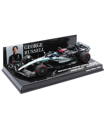 ミニチャンプス 1/43スケール メルセデス AMG ペトロナス F1 W15 E パフォーマンス ジョージ・ラッセル 2024年 イギリスGP 
